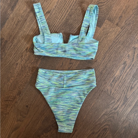 Aerie Green and Blue Bikini Set - Picture 2 of 4